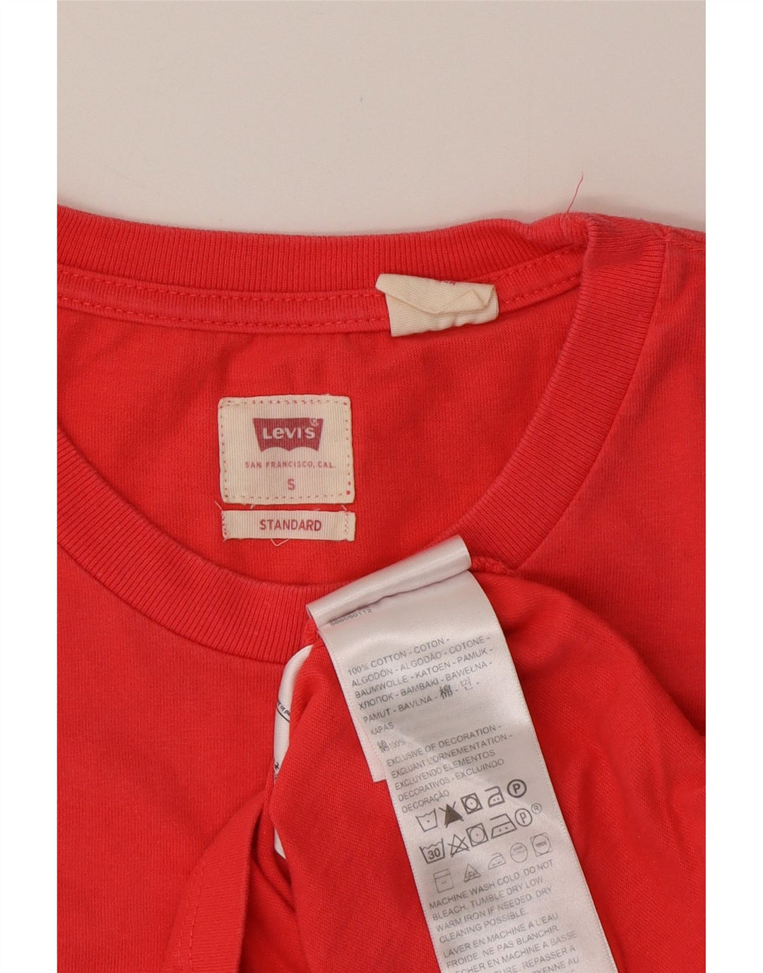 Tricou standard pentru bărbați LEVI'S Top mic bumbac roșu