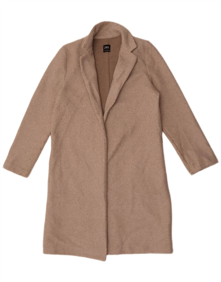 Pardesiu deschis pentru femei Zara UK 14 Medium Gri Poliester