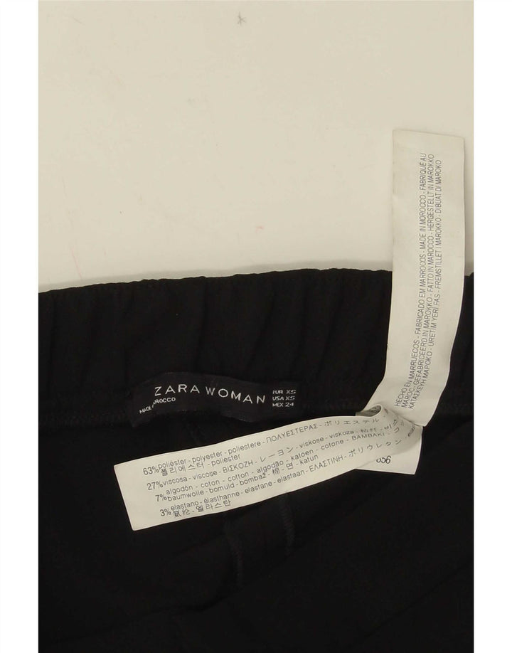 Pantaloni tăiați pentru femei Zara XS W24 L24 Poliester negru