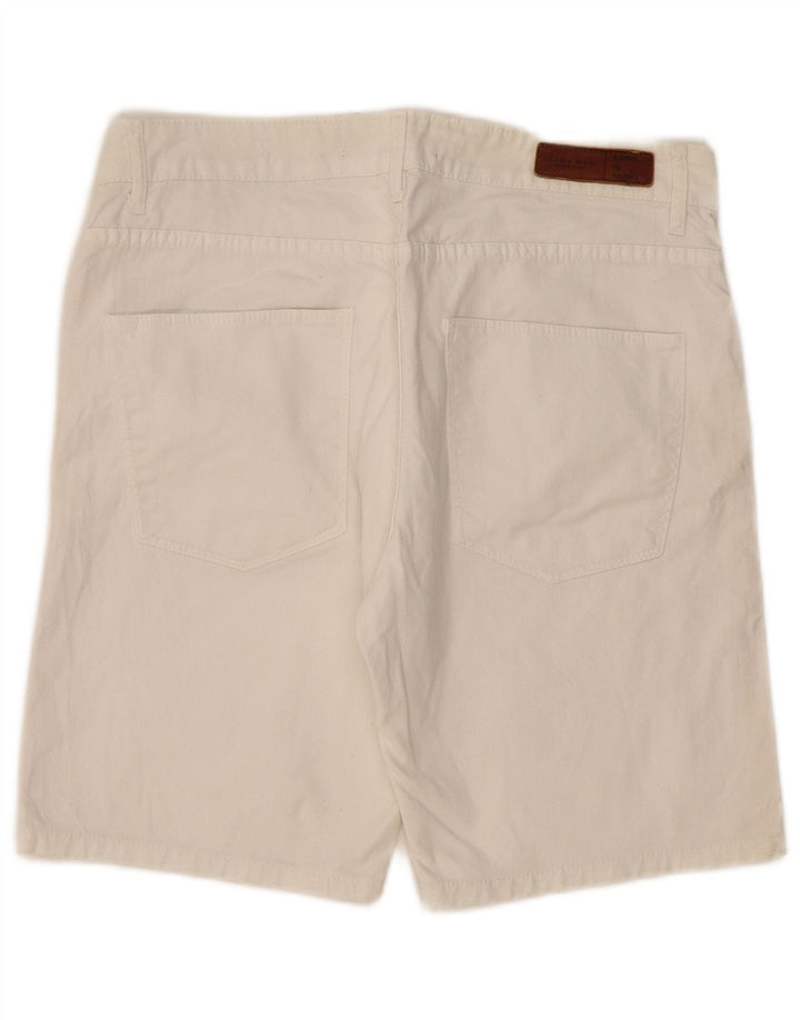 Pantaloni scurți din denim pentru bărbați Zara EU 44 Large W34 White