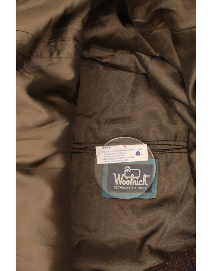 Jachetă pentru bărbați Woolrich cu 2 nasturi, UK 38, lână maro medie, picior de gală