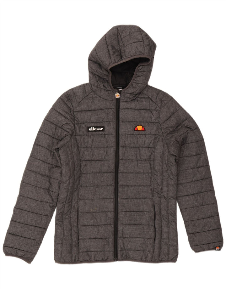 Ellesse Jachetă supradimensionată cu glugă pentru femei UK 10 Small Gri Poliamidă