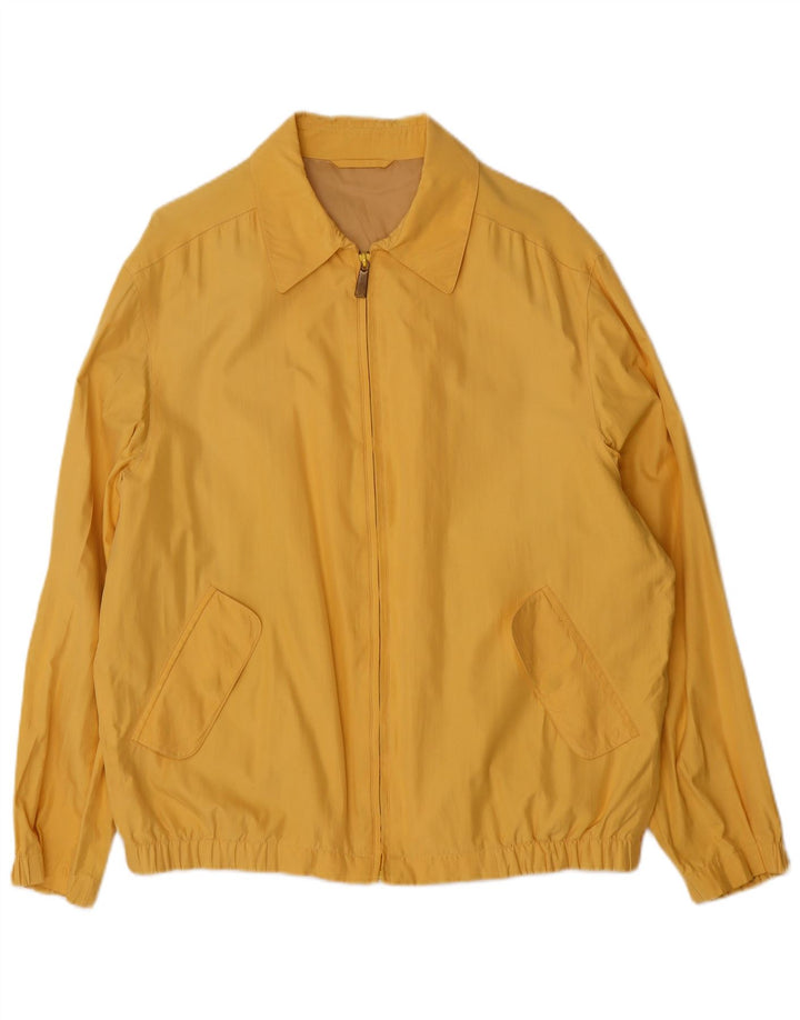 Amerigo Vespucci Bomber Jacket pentru bărbați Marea Britanie 40 Mătase galbenă mare