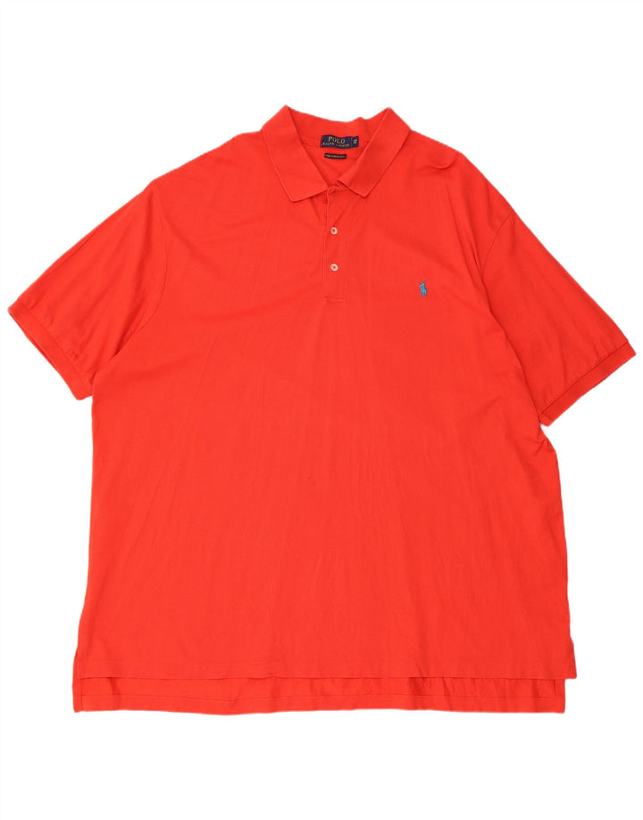 POLO RALPH LAUREN Tricou polo mare 3XL bumbac roșu