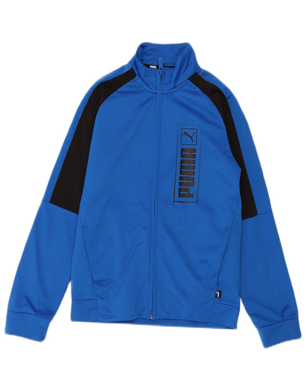 Jachetă de trening cu grafică Puma pentru băieți 11-12 ani, albastru, color block