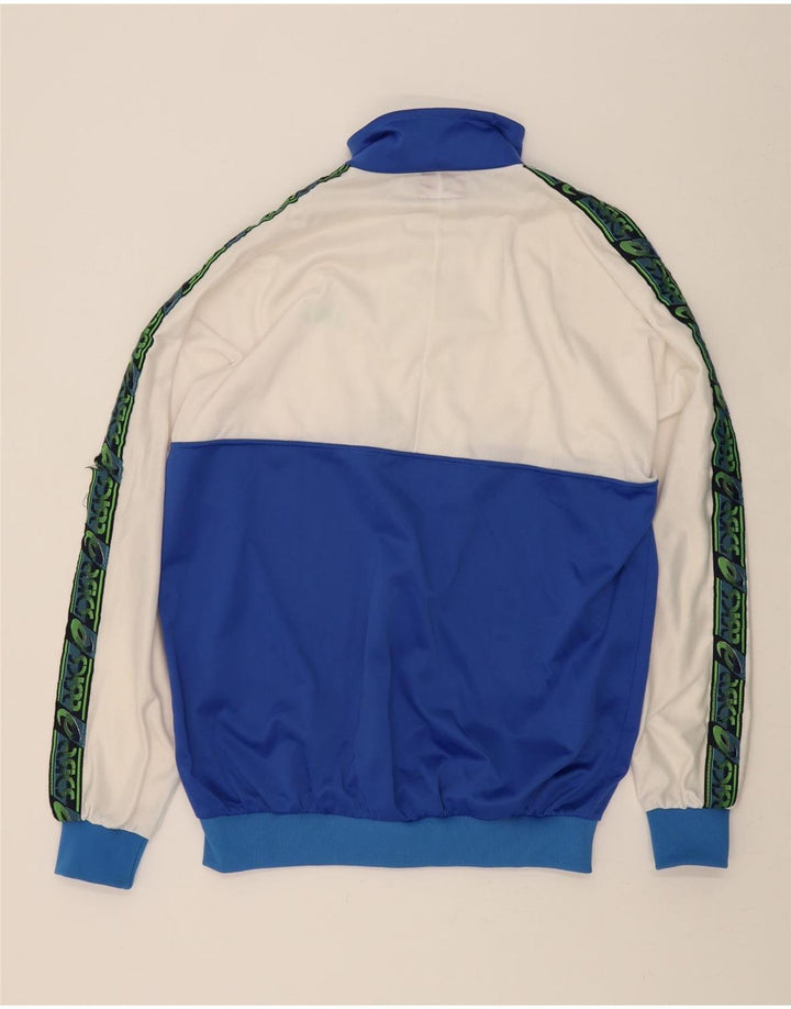 ASICS Mens Graphic Tracksuit Top Jacket XL Blue Colourblock Polyester Vintage Asics and Second-Hand Asics from Messina Hembry 
