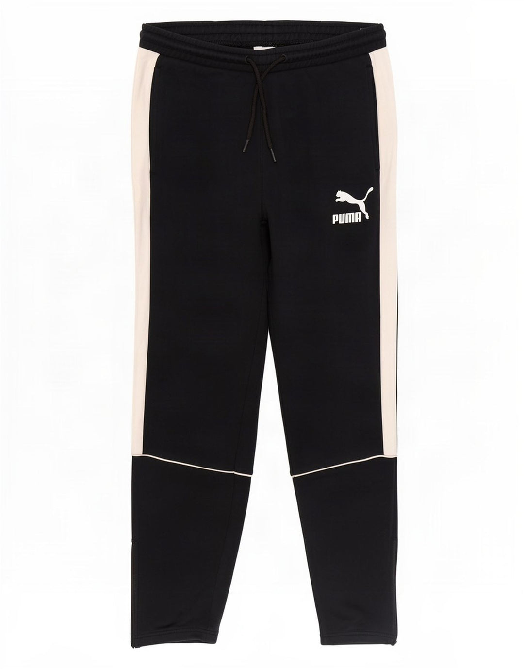 Pantaloni de trening Puma pentru bărbați, bumbac color bloc negru mediu