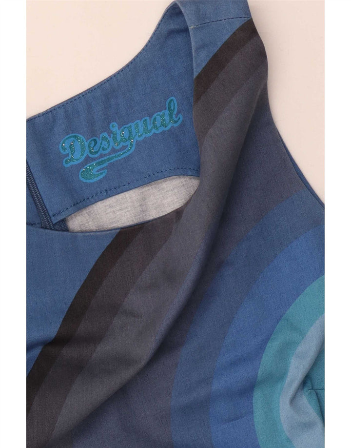 Rochie teacă fără mâneci Desigual pentru damă, cu dungi albastre medii, EU 38