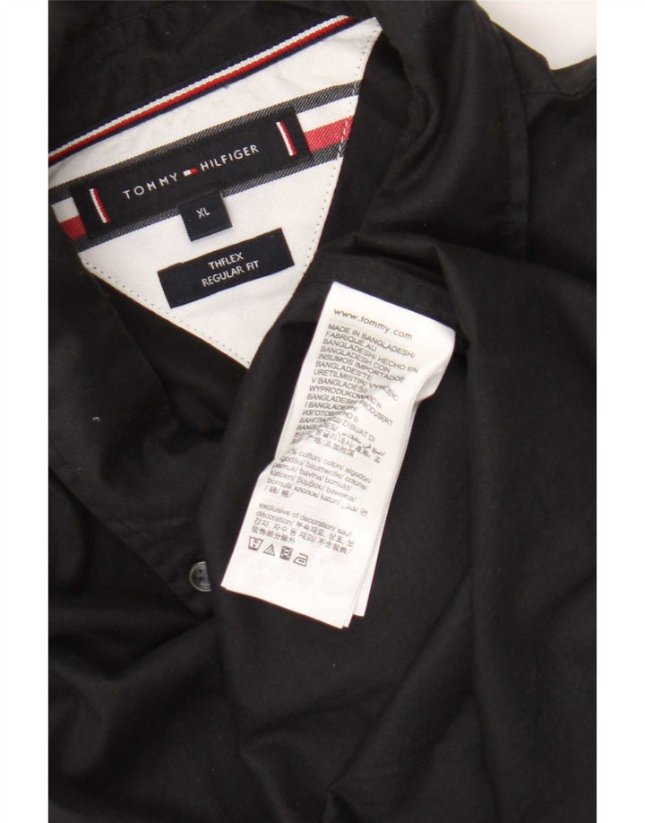 Cămașă pentru bărbați Tommy Hilfiger, XL, negru, cu formă regulată, bumbac