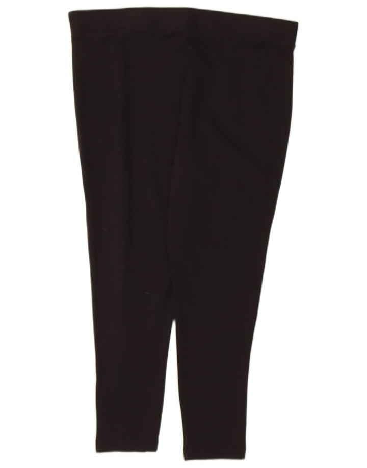 MARKS & SPENCER Womens Crop Leggings UK 20 2XL Black Viscose