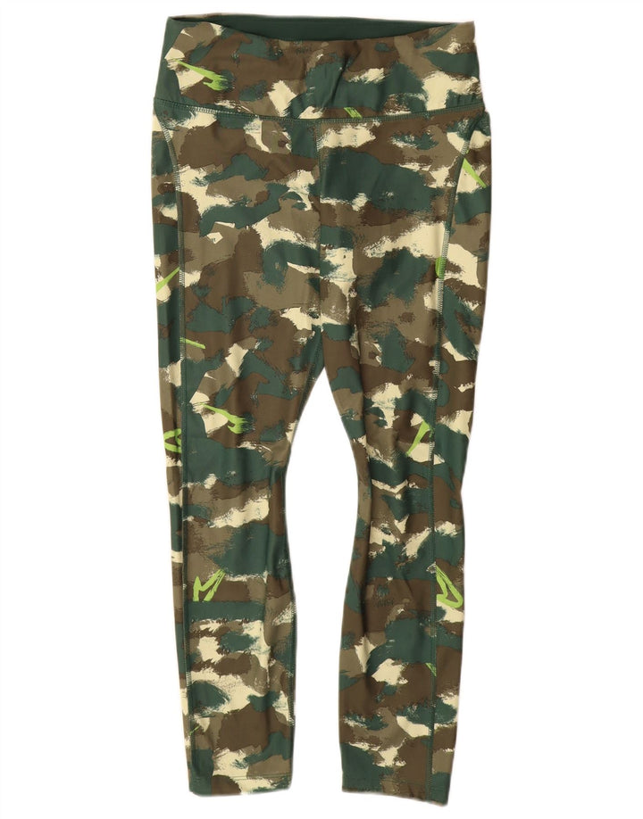 Leggings Dri Fit NIKE pentru femei UK 12 Poliester camuflaj verde mediu