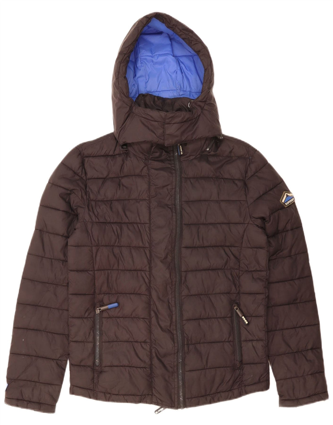 Jachetă căptușită cu glugă Superdry pentru bărbați UK 36 Small Nylon negru