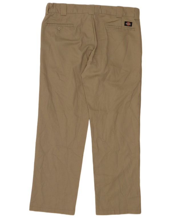 DICKIES Pantaloni chino slim drepti pentru bărbați L36 L32 bumbac bej