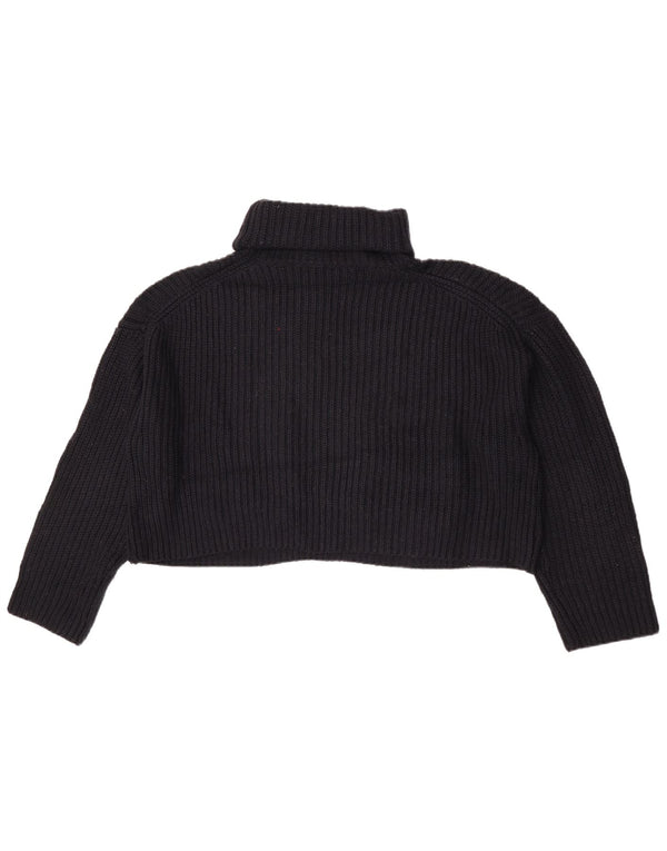 Pulover oversized cu gât rulat Zara pentru femei UK 14 Medium Negru