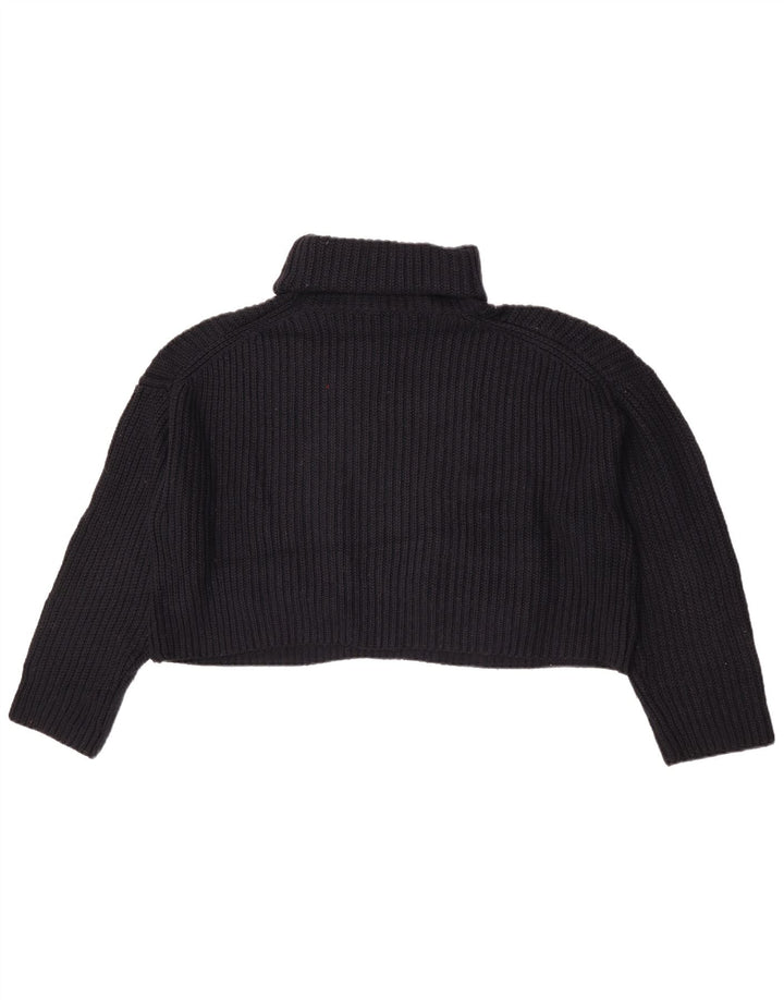 Pulover oversized cu gât rulat Zara pentru femei UK 14 Medium Negru