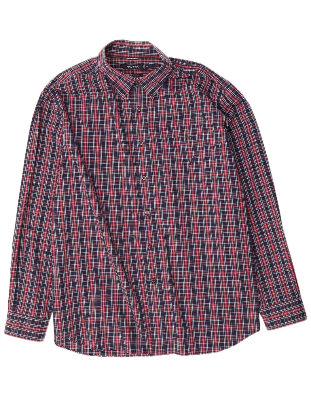 Cămașă pentru bărbați Nautica 2XL, bumbac cu carouri bleumarin