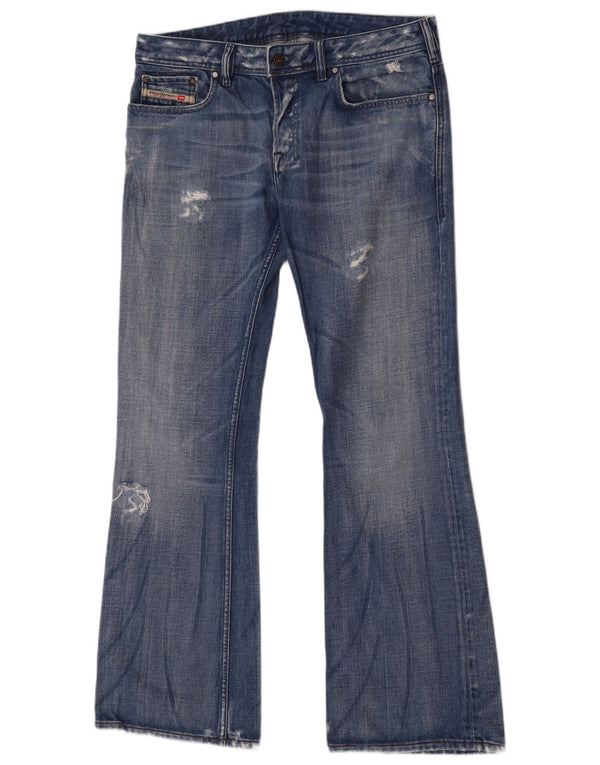 Blugi pentru bărbați Diesel Distressed Bootcut W32 L33 Blue Bumbac