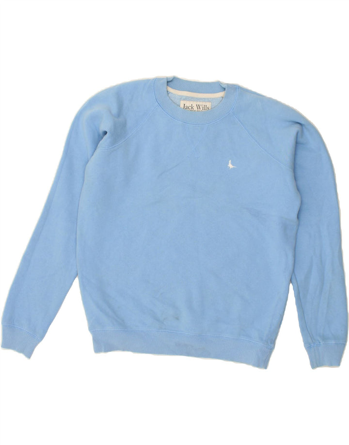 JACK WILLS Womens Sweatshirt Jumper UK 8 Small Blue Vintage Jack Wills and Second-Hand Jack Wills from Messina Hembry 