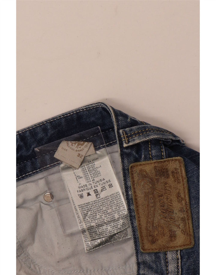Blugi Distressed drepte pentru bărbați Diesel W32 L34 Bumbac albastru
