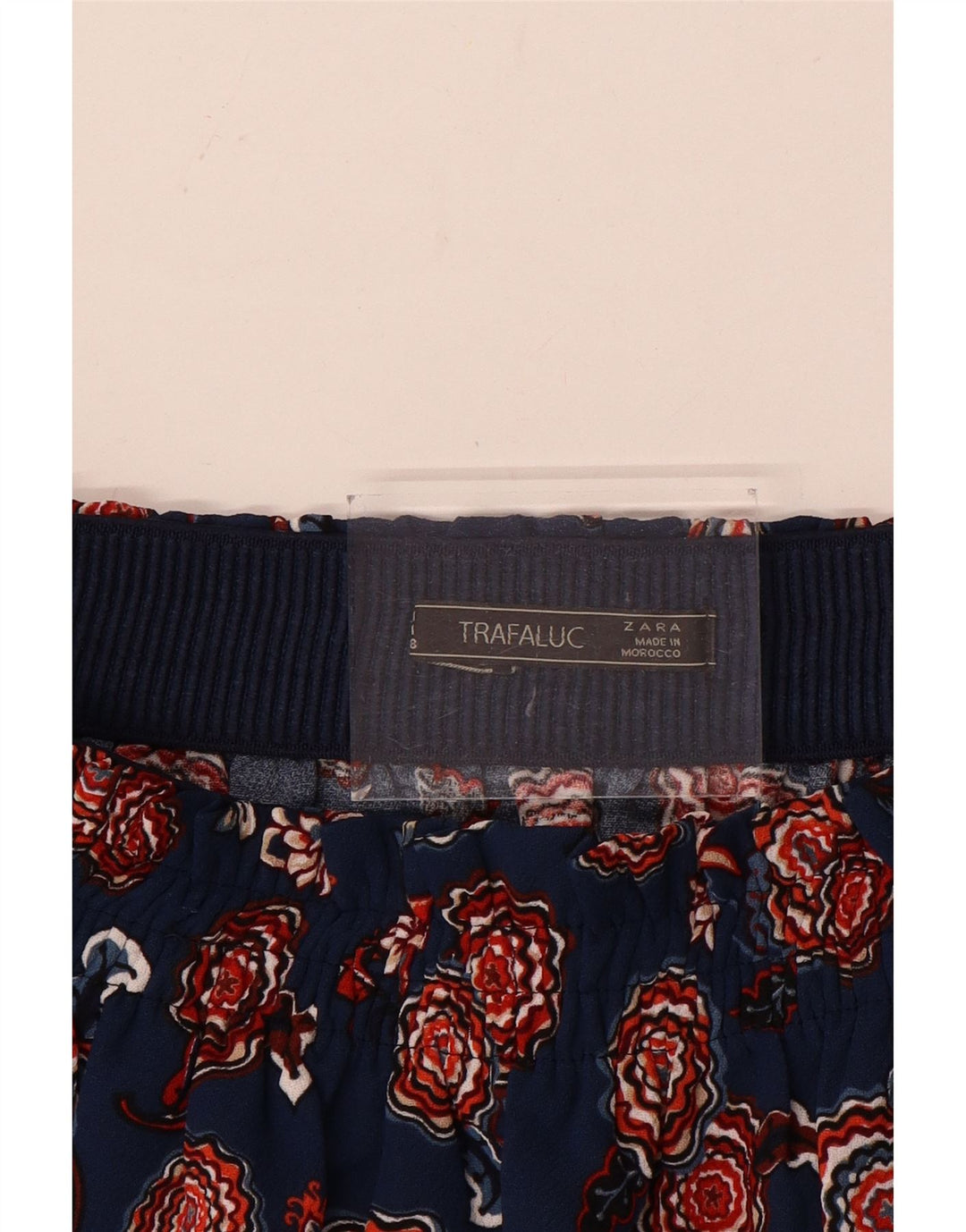 Fusta Mini Zara Femei Medium W28 Albastru Marin Floral