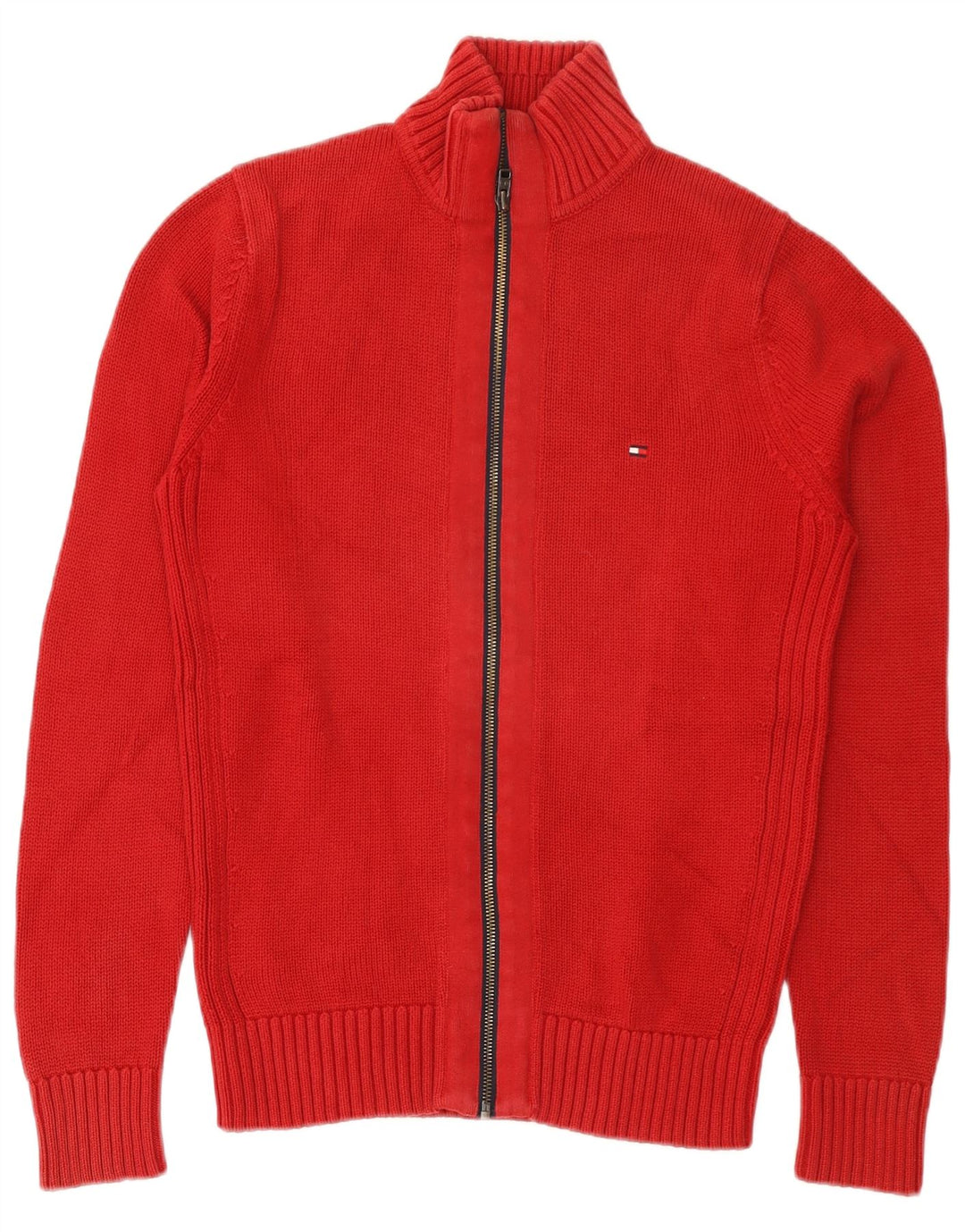 Pulover cardigan pentru bărbați Tommy Hilfiger, bumbac roșu mic
