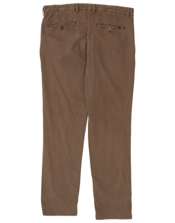 Massimo Dutti Pantaloni chino subțiri pentru bărbați, cu croiala casual, EU 46 XL W36 L31 Bej
