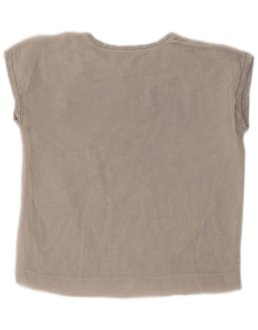 Tricou cu grafică Zara pentru femei Top UK 10 Small Gri Poliester