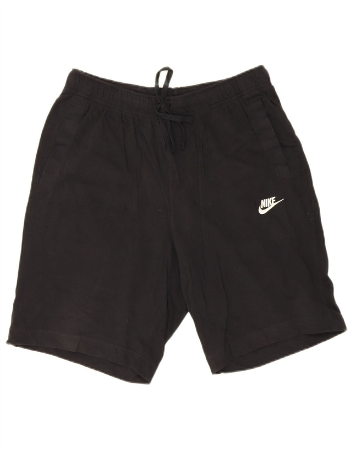 Pantaloni scurți sport Nike pentru bărbați, bumbac mediu negru