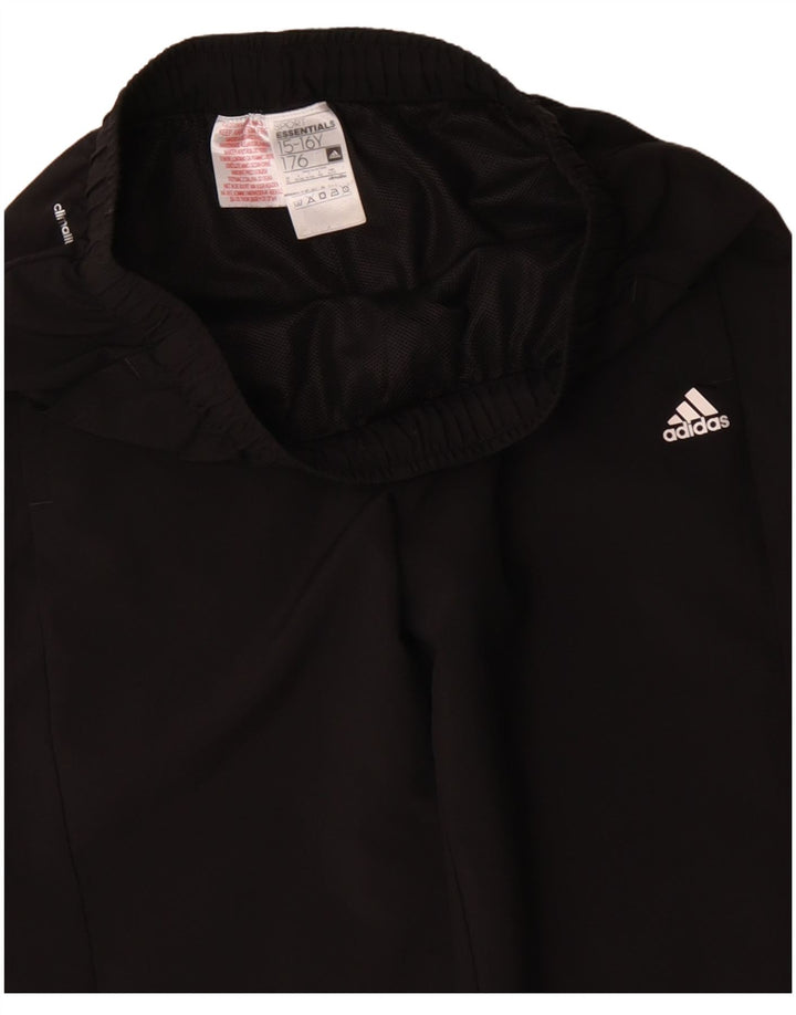 Pantaloni de trening Adidas Climalite pentru baieti 15-16 ani poliester negru