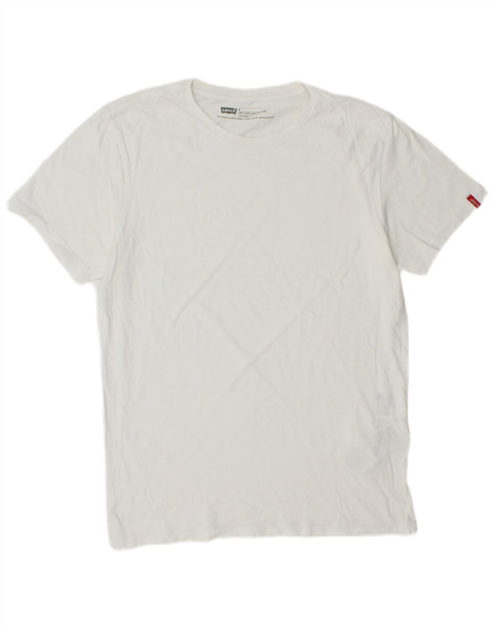 LEVI'S Mens Slim Fit T-Shirt Top Medium White Cotton