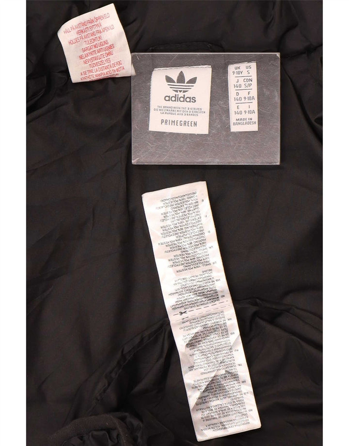 Jachetă căptușită cu glugă pentru fete Adidas 9-10 ani poliester negru