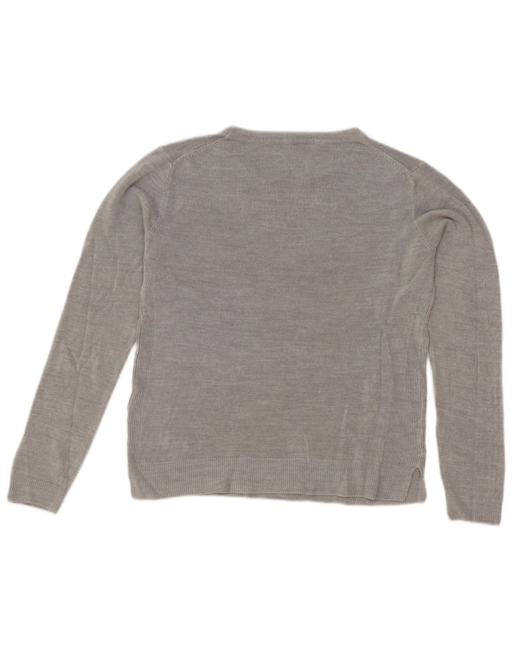 Marks & Spencer Pulover Crop Crew Deck pentru femei UK 10 Small Gri