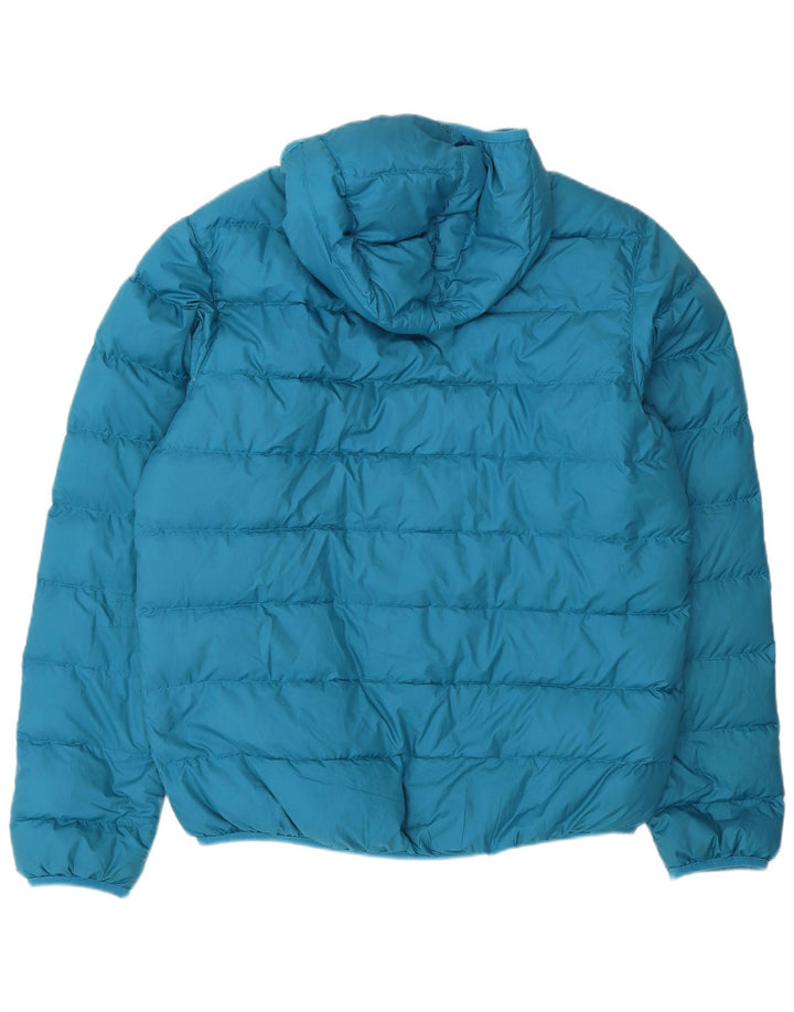 Jack Wolfskin Jachetă căptușită cu glugă pentru bărbați Marea Britanie 40/42 Poliester albastru mare