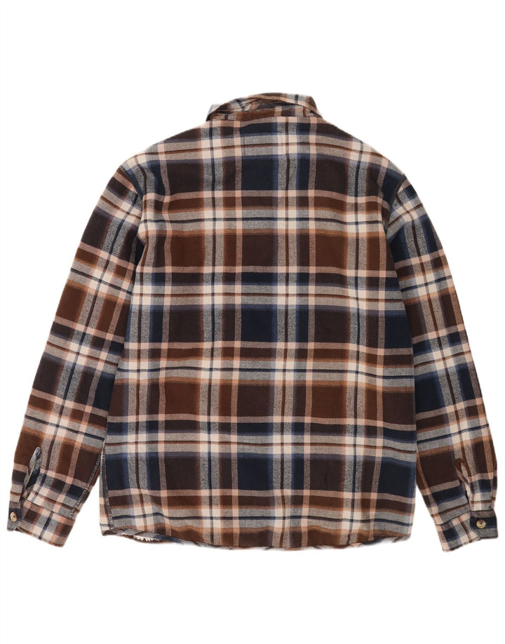Cămașă de flanel Lumberjack Carrera pentru bărbați, maro mediu, carouri