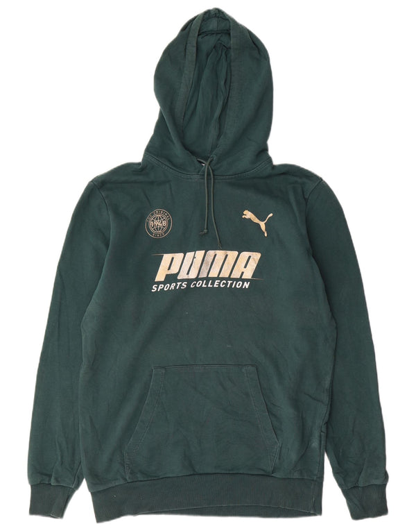 Pulover pentru bărbați Puma Graphic Hoodie, bumbac verde mediu