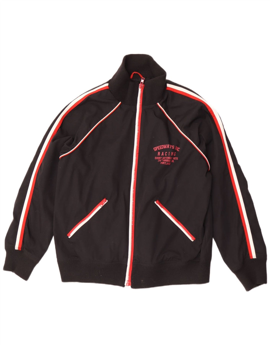 Jack & Jones Jachetă Bomber cu grafică pentru bărbați UK 42 XL Poliester negru