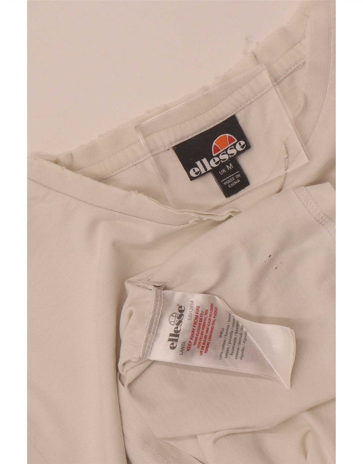 Tricou grafic pentru bărbați Ellesse Top mediu alb din bumbac color bloc
