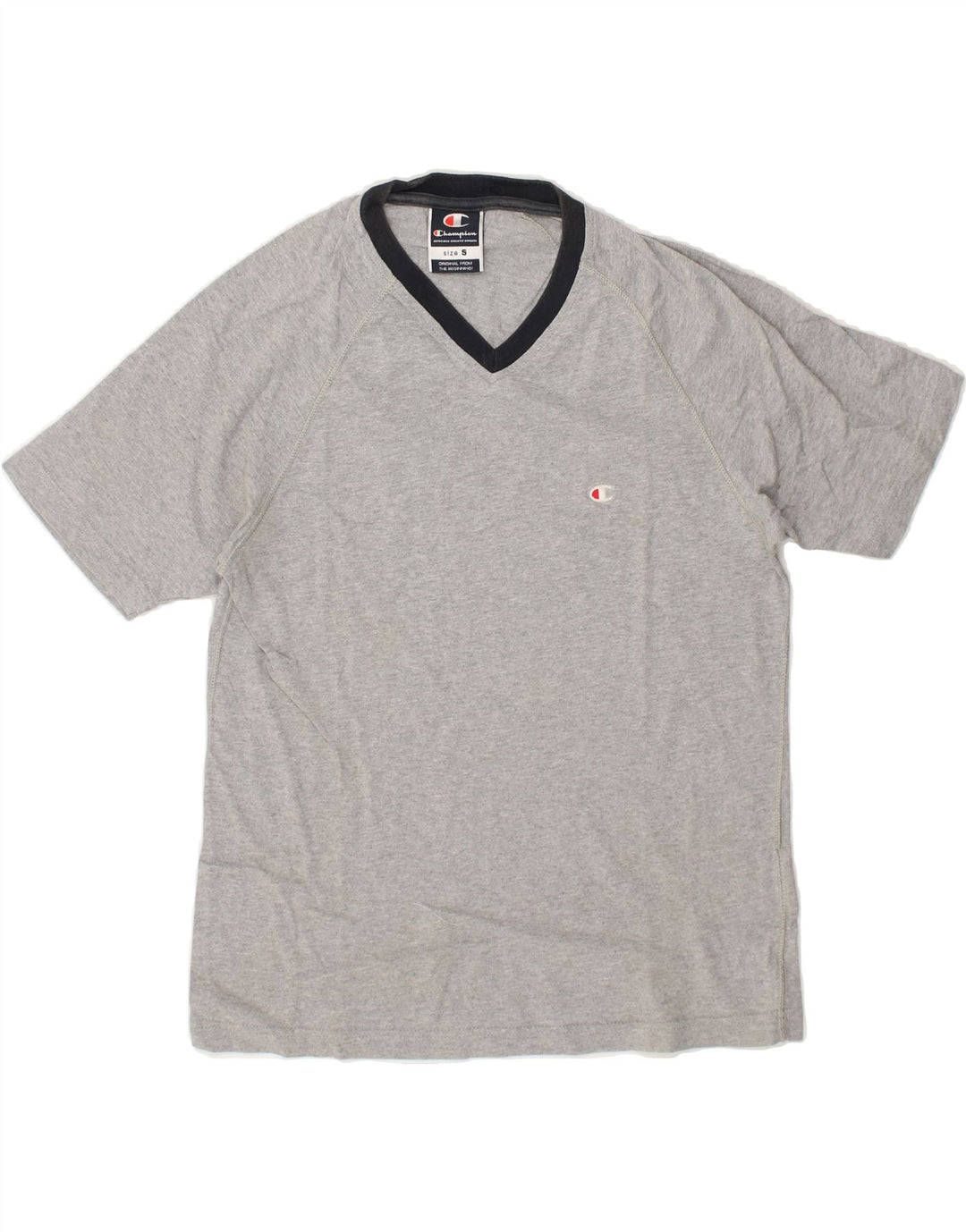 CHAMPION Mens T-Shirt Top Small Grey Cotton | Vintage Champion | Thrift | Second-Hand Champion | Used Clothing | Messina Hembry 