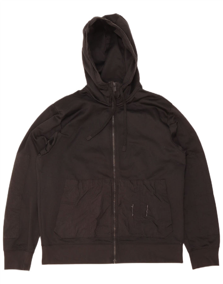 Pulover Nike pentru bărbați Dri Fit, cu fermoar, poliester mediu negru
