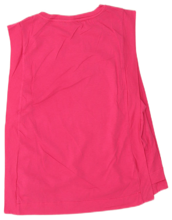 Benetton Womens Vest Top UK 12 Medium Pink