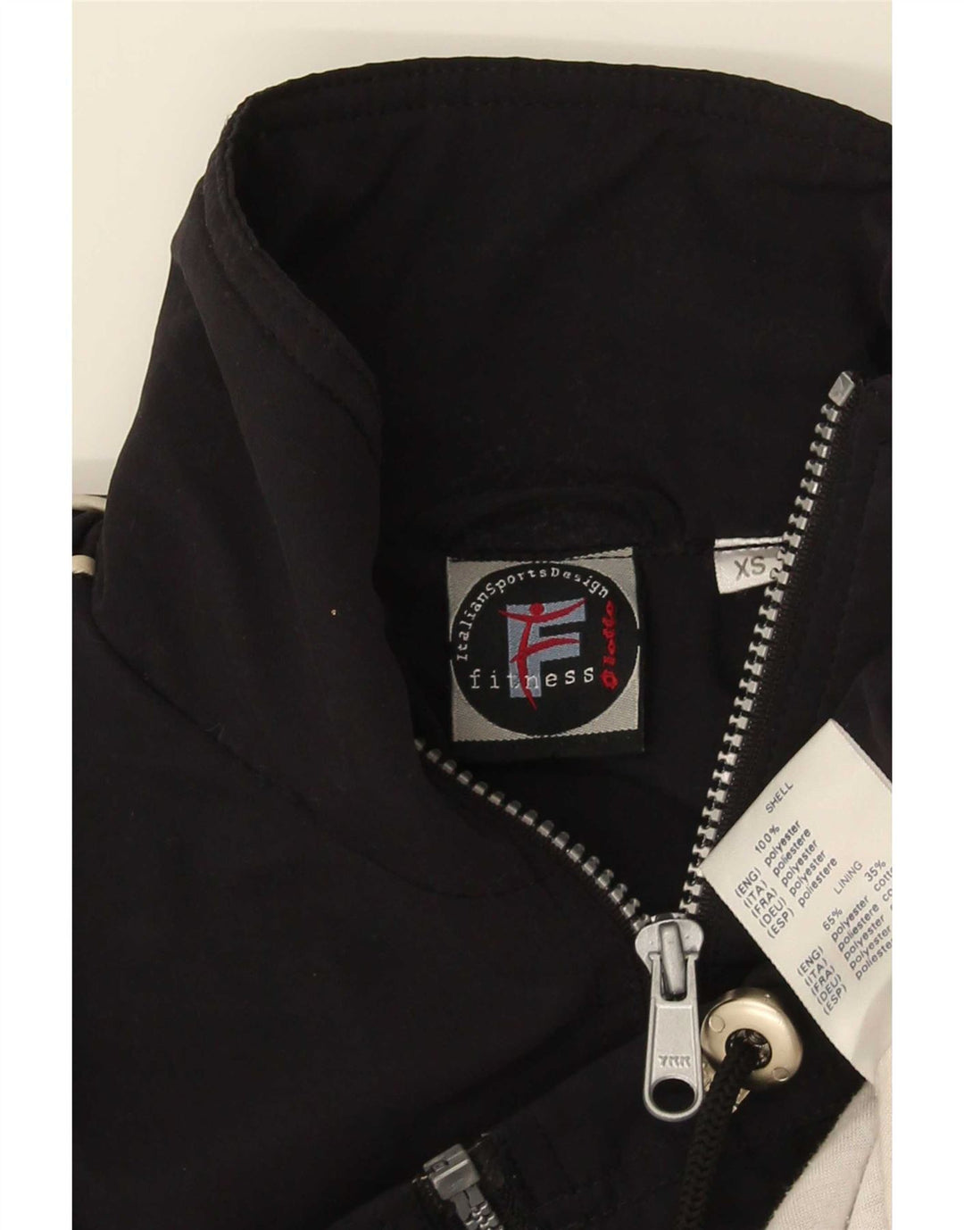 Lotto Mens Loose Fit Trening Top Jacket XS Negru Poliester