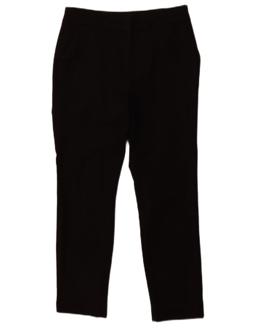 WAREHOUSE Pantaloni chino subțiri pentru femei UK 10 Small W28 L26 Bumbac negru