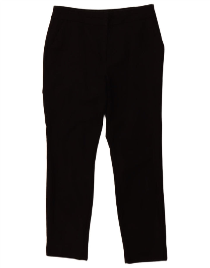 WAREHOUSE Pantaloni chino subțiri pentru femei UK 10 Small W28 L26 Bumbac negru