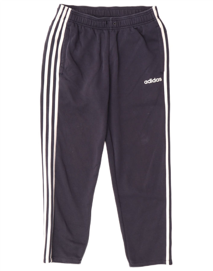 Pantaloni de trening Adidas pentru bărbați, bumbac mediu albastru bleumarin