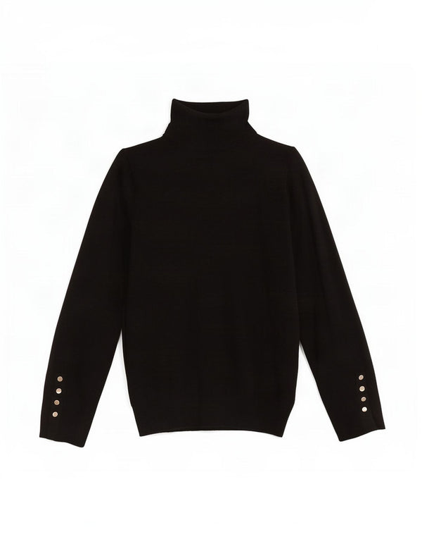 Pulover pentru femei cu gât rulat Zara UK 10 Mic Negru