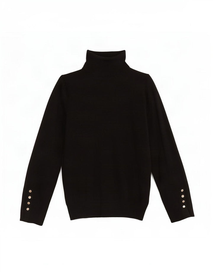 Pulover pentru femei cu gât rulat Zara UK 10 Mic Negru