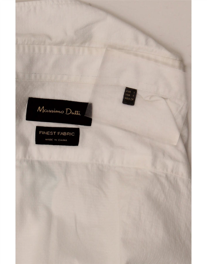 Cămașă Massimo Dutti Bărbați Mic Alb