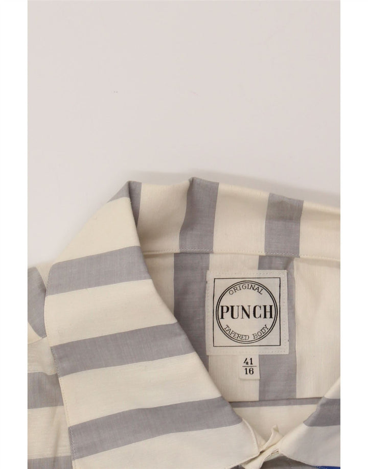 VINTAGE Mens Pullover Shirt Size 16 41 Large Multicoloured Striped Vintage Vintage and Second-Hand Vintage from Messina Hembry 