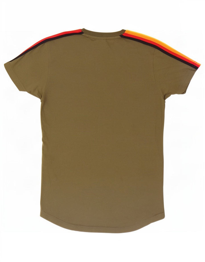 Tricou pentru bărbați Ellesse Top mic Kaki Bumbac color bloc