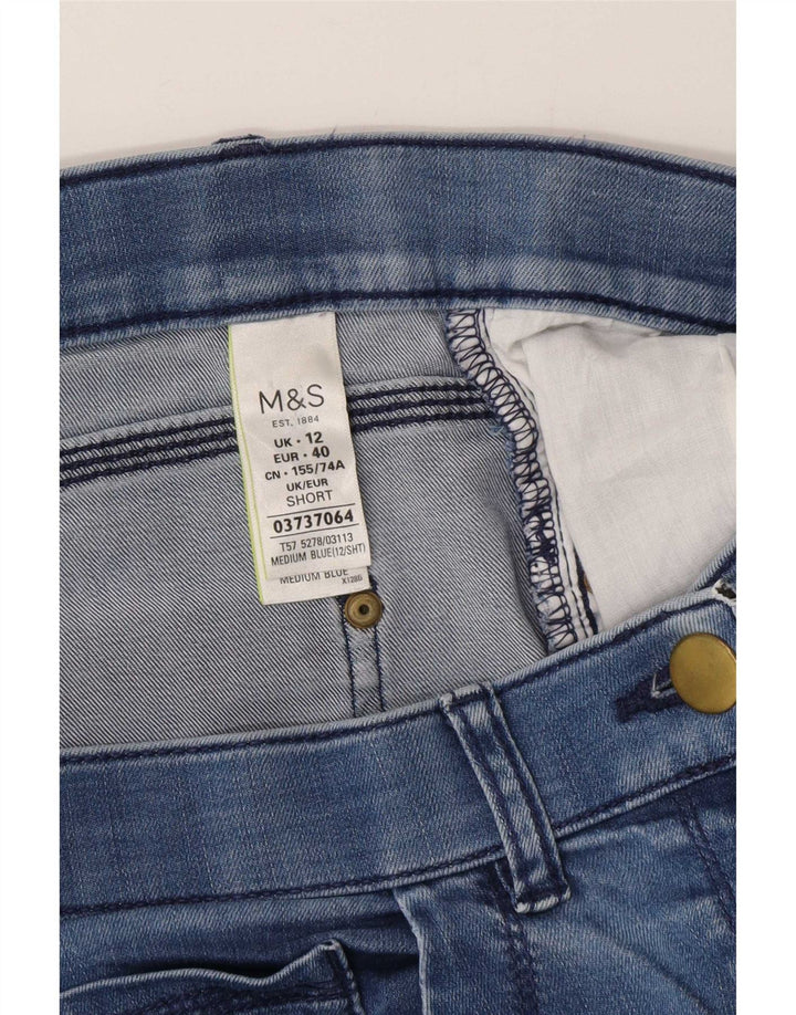 Marks & Spencer Blugi Distressed drepte pentru femei UK 12 Medium W28 L27 Albastru